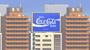 Enjoy COCA COLE Coke (kanji)