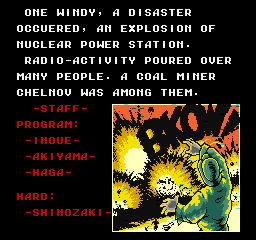 One windy, a disaster occuered, an explosion of nuclear power station. Radio-activity poured over many people. A coal miner Chelnov was among them.