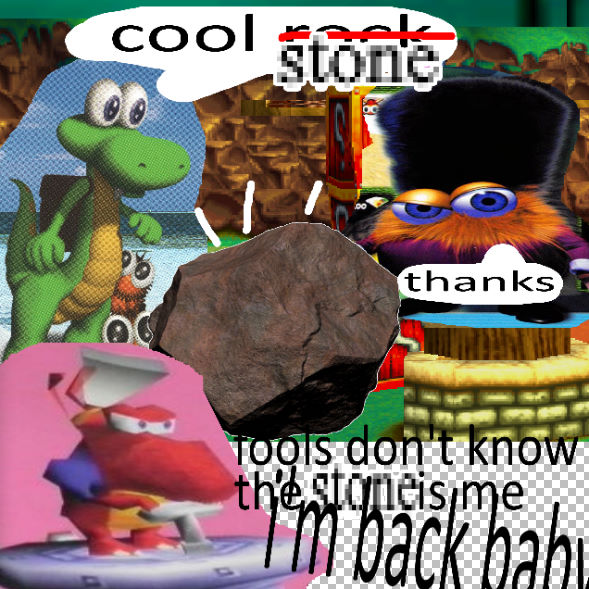 COOL ROCK
thanks
fools don't know the stone is me
I'M BACK BABY