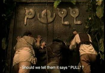 Should we tell them it says "PULL"?